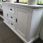 "Cove" Hamptons Style Buffet 2 Door 3 Drawer, Brushed White, 166cmW x 47cmD x 90cmH (RRP $1699)