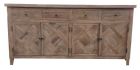 "Marrakesh" Hardwood Parquetry Buffet Recycled Elm, 180cmL x 42cmW x 88cmH (RRP $2999)