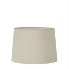 Linen Drum Lamp Shade Medium Light Natural, D 35/38cm W 35/38cm H 24cm