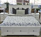 "Emily" Hamptons Style Solid Timber Queen Bed Frame in White, 215cmL x 167cmD x 120cmH (RRP $1999)