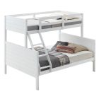 "Louie" Hamptons Coastal Style Kids Single Over Double Bunk Bed, White (RRP $1499)