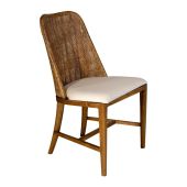 "Careel Bay" Hampton Style Rattan Dining Chair Mango Teak, Timber Legs (RRP $449)