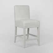 Ville Kitchen Counter Stool with Loose Slip Cover White, L 58.5cm W 47cm H 100cm (RRP $599)