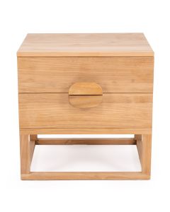 Eden Bedside Table Natural, W 60cm x D 52cm x H 61cm