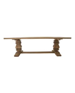 Newport Solid Hardwood Dining Table with Pedestal Table, 300cm x110cm x 73cm (RRP $3999)