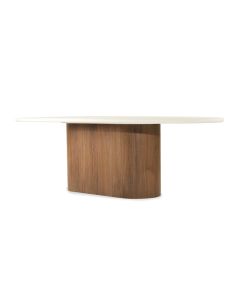 Harlow Oval Dining Table Walnut Base, Width 280cm x Depth 120cm x Height 76cm