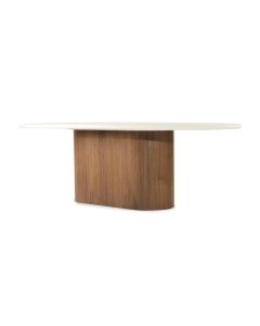 Harlow Oval Dining Table Walnut Base, Width 240cm x Depth 110cm x Height 76cm