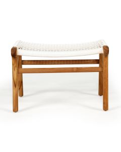 Zen Lazy Chair Ottoman White, W38cm x D55cm x H40cm