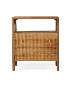 Audrey Bedside Table Natural, W 60cm x D 42cm x H 70cm