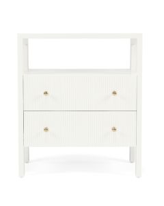 Audrey Bedside Table White, W 60cm x D 42cm x H 70cm
