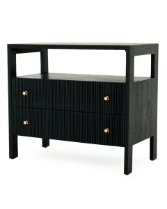 Audrey Nightstand Black, W 80cm x D 42cm x H 70cm