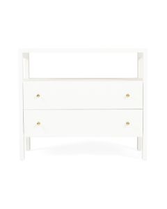 Audrey Nightstand White, W 80cm x D 42cm x H 70cm