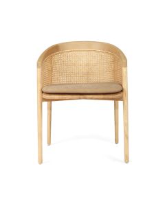 Axle Dining Chair Seat Cushion Light Khaki, Width 49cm x Depth 43cm x Height 3cm