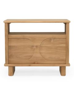 Bruno Bedside Table, W 65cm x D 35cm x H 55cm