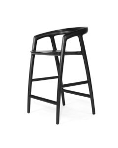 Cali Counter Stool Black, Width 55cm x Depth 54cm x Height 89cm