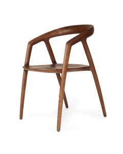 Cali Dining Chair Walnut, Width 54cm x Depth 55cm x Height 77cm (RRP $799)