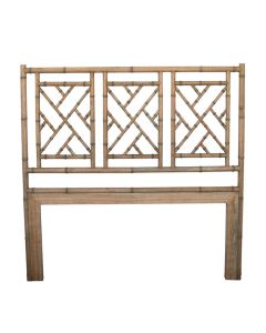 Chippendale Bedhead Super King Size Weathered Oak, 203cm W x 152 H (RRP $1499)