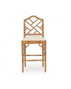 Chippendale Counter Stool Weathered Oak, Width 50cm x Depth 51cm x Height 65cm