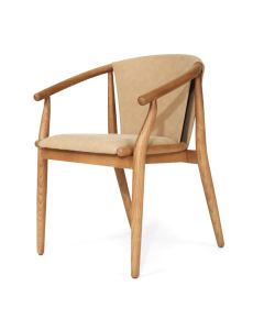 Enzo Dining Chair Light Khaki, Width 59cm x Depth 56cm x Height 76.5cm