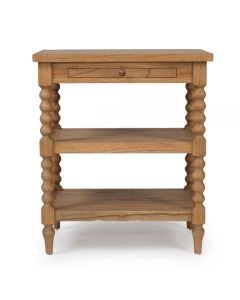 Stradbroke Bobbin Bedside Table, W 66cm x D 46cm x H 76cm