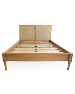 Hamilton Cane Bed Single Size Low End Weathered Oak