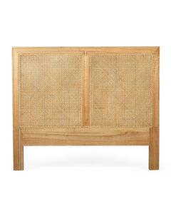 Hamilton Cane Bedhead Queen Size Weathered Oak, Width 153cm × Height 130cm x Depth 4cm