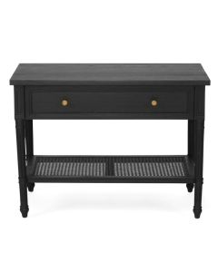 Hamilton Nightstand / Bedside Black, W 91cm x D 51cm x H 66cm