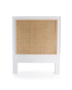 Hamilton Cane Bedhead King Single Size White, Width 108cm × Height 130cm x Depth 4cm