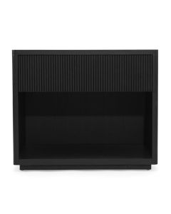 Harlow Bedside Table Black, W 72cm x D 50cm x H 60cm