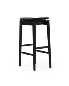 Harlow Counter Stool Black, W 39cm x D 31cm x H 66cm