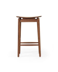 Harlow Counter Stool Walnut, W 39cm × D 31cm × H 66cm