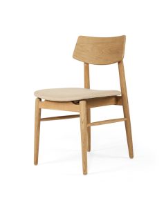 Harlow Dining Chair Natural, Width 48cm x Depth 51cm x Height 80cm