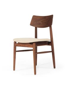 Harlow Dining Chair Walnut, Width 48cm x Depth 51cm x Height 80cm