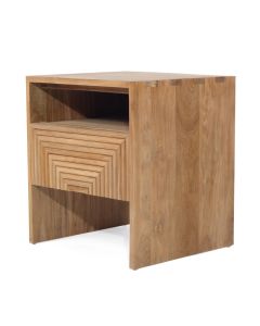 Hunter Bedside Table Natural, 50cm W x 45cm D x 55cm H