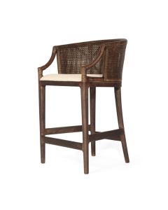 Kingston Counter Stool Dark Brown, W 53cm x D 56cm x H 90cm (RRP $649)