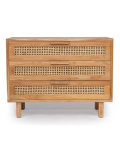 Lauren Chest Of Drawers Natural, W 100cm x D 45cm x H 77cm