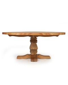 Newport Round Solid Hardwood Pedestal Table, 150cm Diameter x Height 77cm (RRP $2999)
