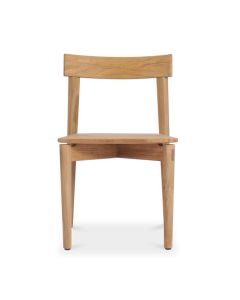 Jude Dining Chair Solid High Grade Teak Natural, W 48cm x D53cm x H78.5cm (RRP $449)