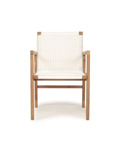 Peninsular Outdoor Chair White, W 56.5cm x D 55cm x H 86cm