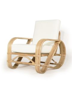 Pretzel Armchair White Cushions, 78cm W x 80cm H x 83cm D