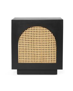 Ryan Bedside Table Black, W 50cm x D 45cm x H 55cm