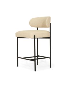 Soho Counter Stool Linen, W 55cm x D 52cm x H 91cm
