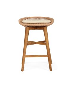 Taylor Backless Counter Stool Indoor/Outdoor Apricot, Width 51cm x Depth 52cm x Height 76cm