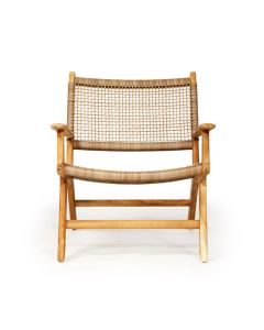 Zen Accent Arm Chair Washed Grey, W 66cm x D 82cm x H 72cm