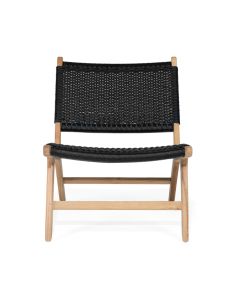 Zen Accent Chair Black (Close Weave), W 66cm x D 82cm x H 72cm