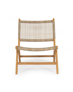 Zen Accent Chair Washed Grey, W 66cm x D 82cm x H 72cm