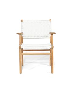 Zen Armchair White Close Weave, W 66cm x D 55cm x H 88cm