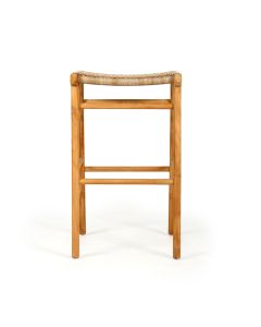 Zen Backless Bar Stool Washed Grey, W 45cm × D 40cm × H78cm