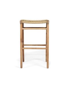 Zen Backless Bar Stool Sand Close Weave, W 45cm x D 40cm x H 78cm