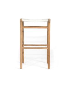 Zen Backless Bar Stool White, W 45cm x D 40cm x H 78cm